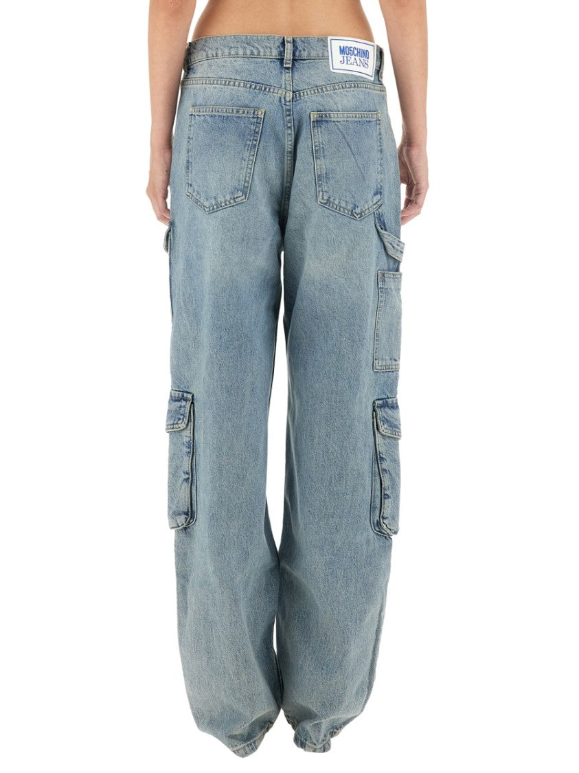 Moschino Cargo Pants With Vintage Light Wash