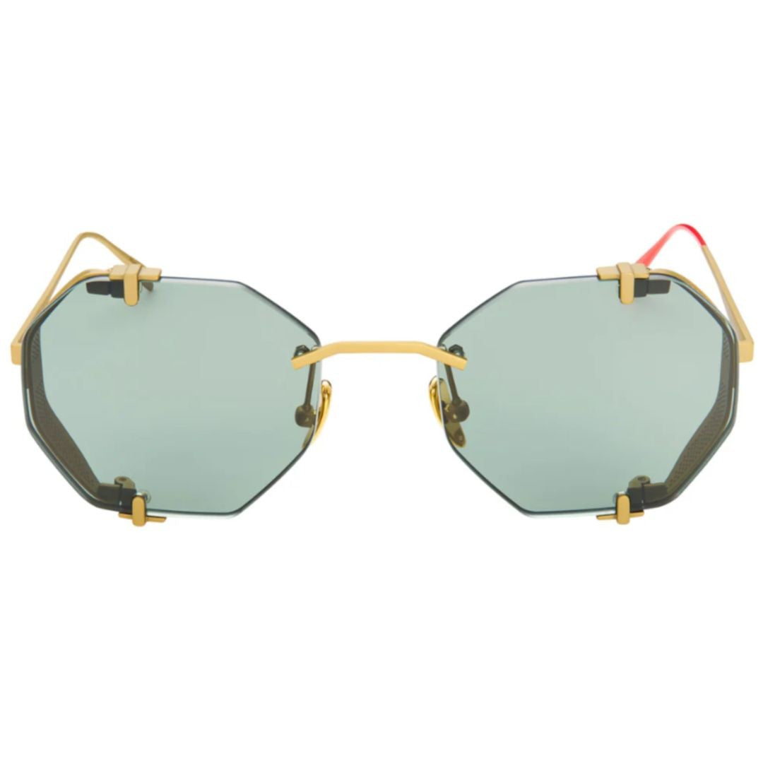 Vysen Sever Sv-2 Octagonal Frameless Sunglasses With Gold-Toned Titanium Accents