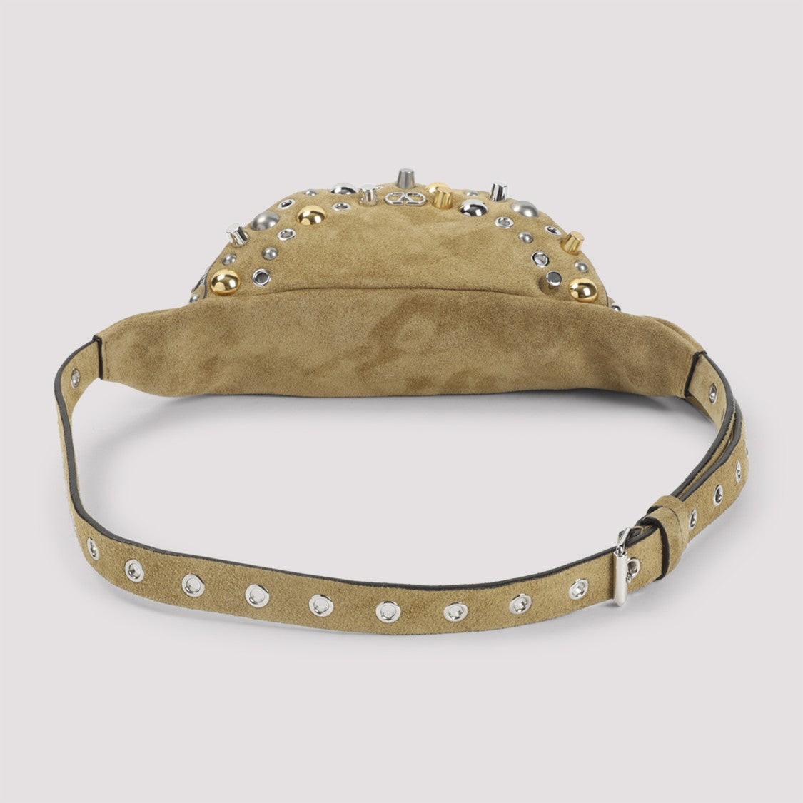 Valentino Garavani Nellcote Beige Suede Leather Belt Bag