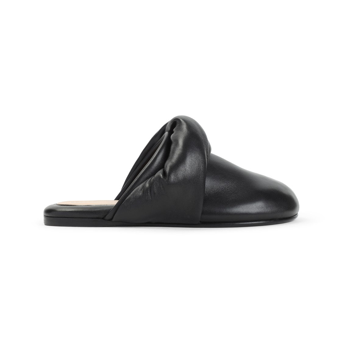 Carven Black Lamb Leather Slippers