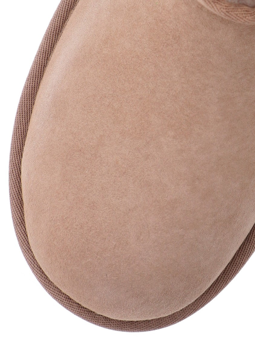 Ugg Taupe Classic Mini Ii Suede Shearling Boots