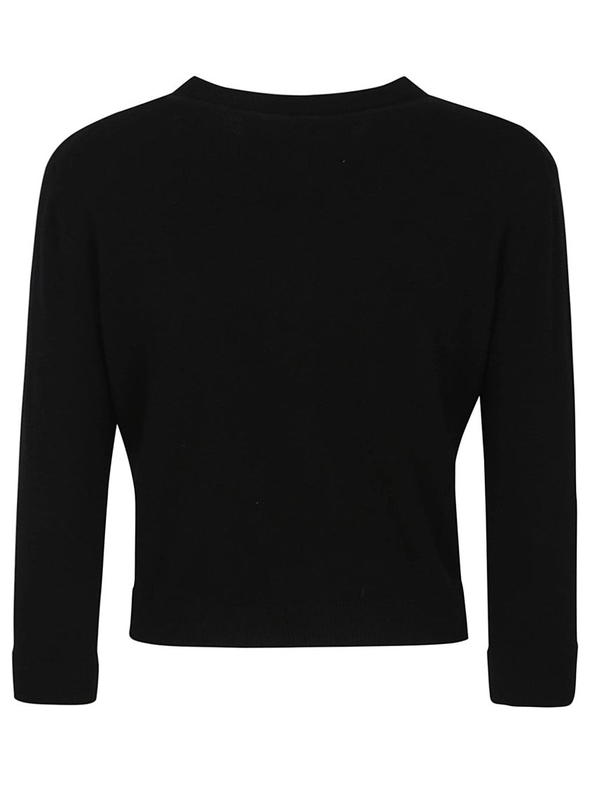 Valentino Button-Front Virgin Wool Cardigan With Embroidered Bows