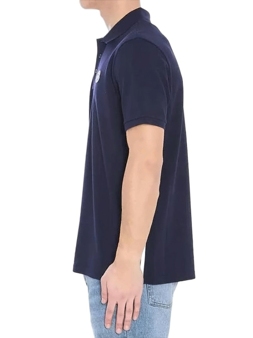 Moncler Short-Sleeve Cotton Polo Shirt With Embroidered Logo