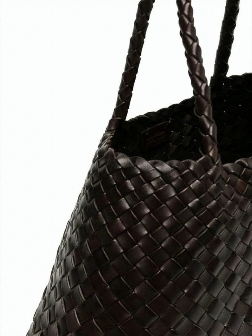 Dragon Diffusion Intricate Woven Buffalo Leather Tote Bag