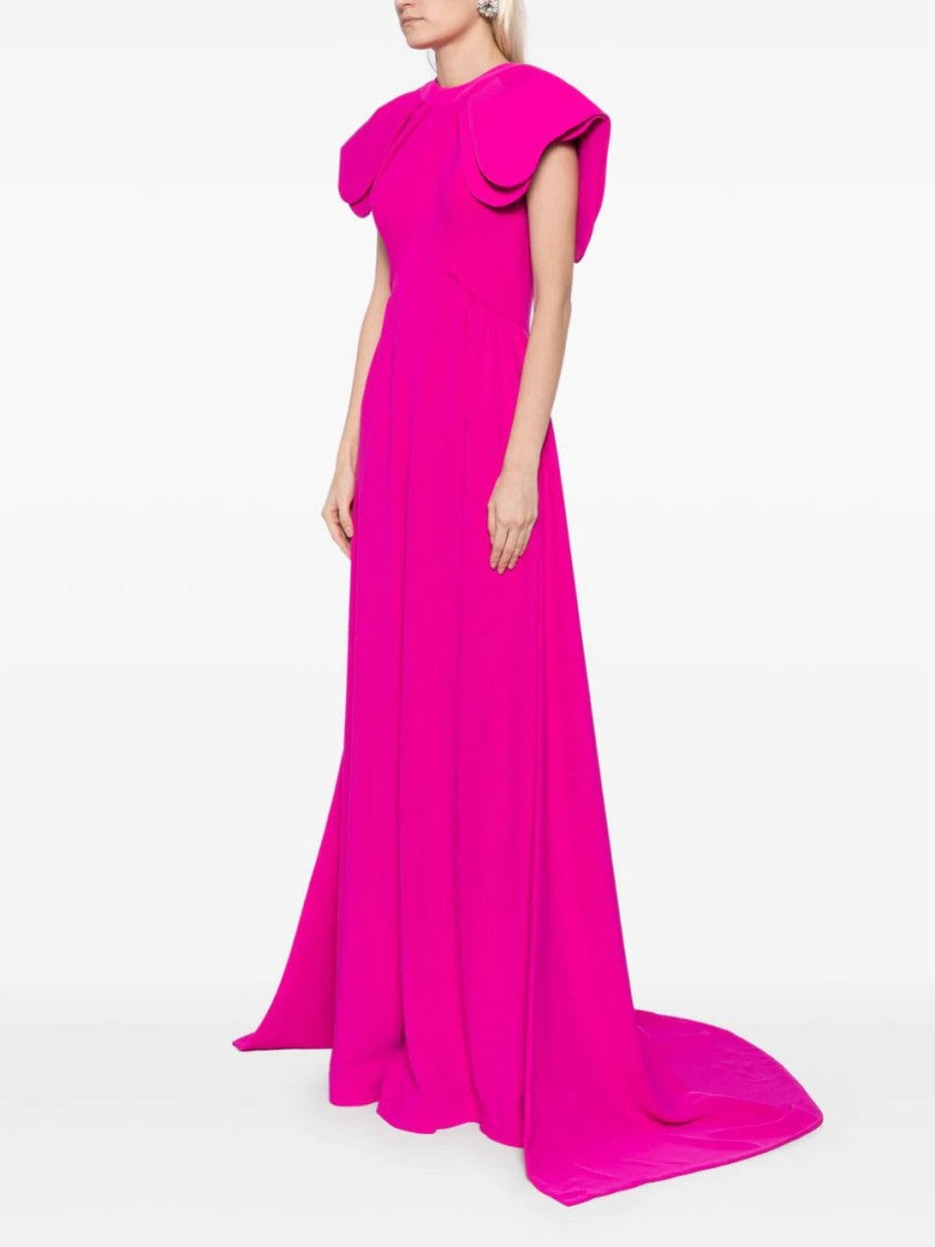 Saiid Kobeisy Crepe Jumpsuit, With Back Overskirt