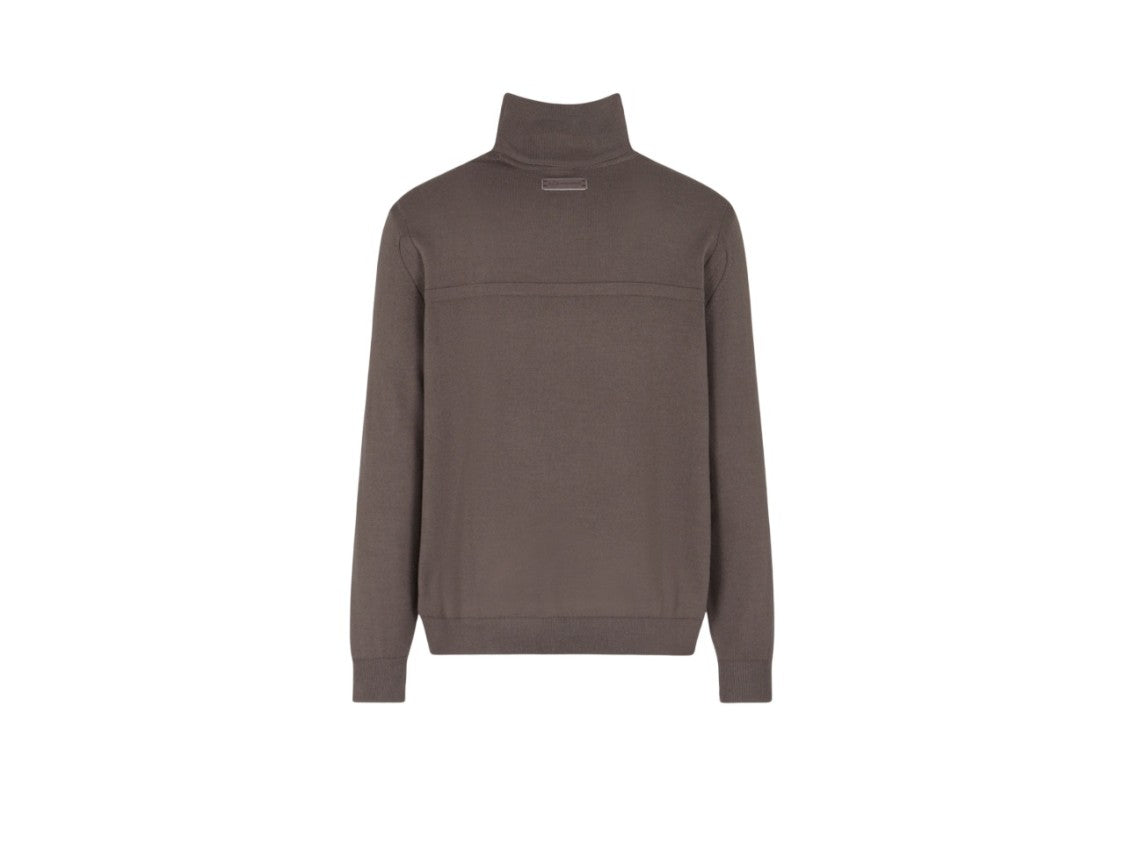 Armani Exchange Regular Fit Turtleneck Sweater With Ribbed Details