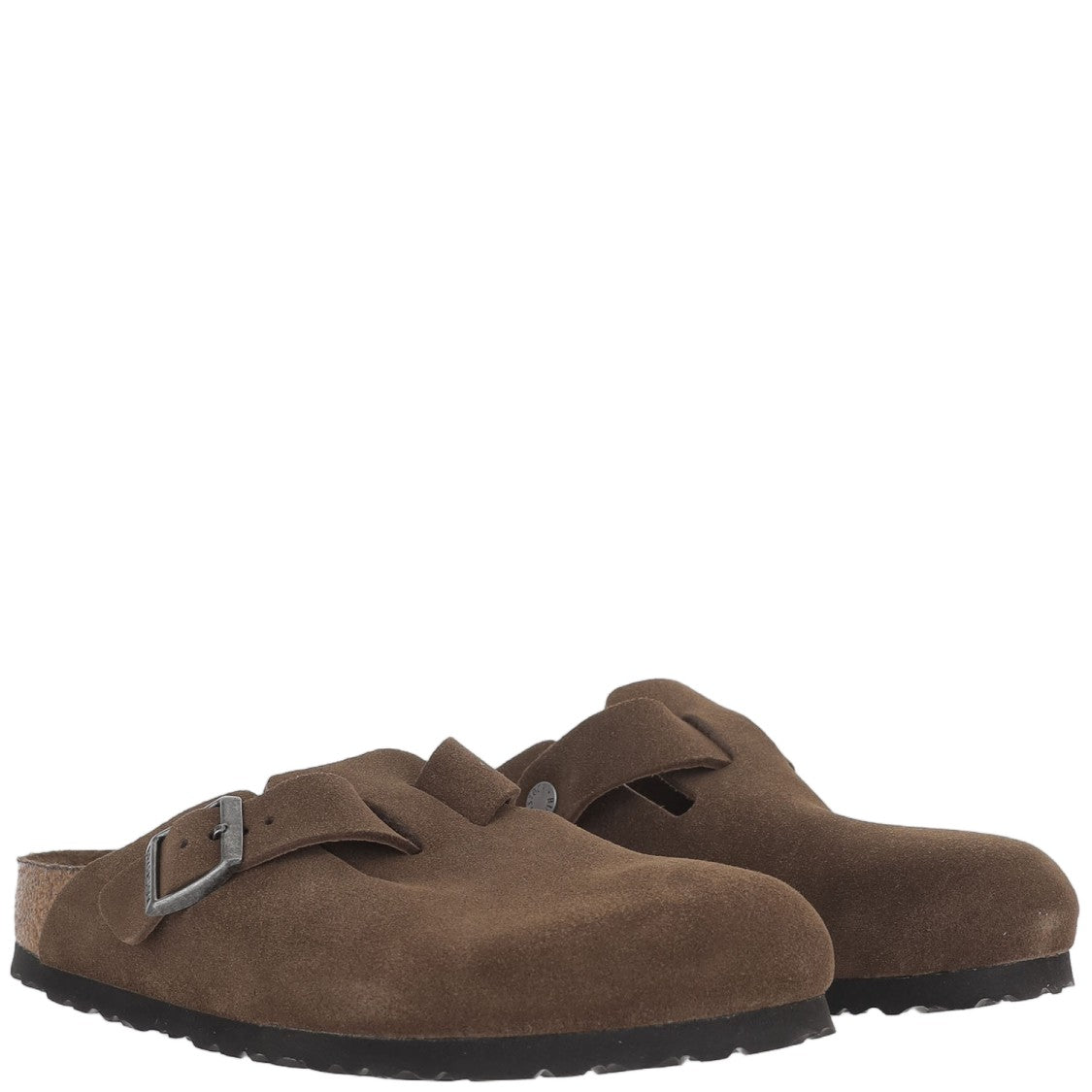 Birkenstock Suede Slip-On Clogs With Adjustable Buckle And Contoured Footbed