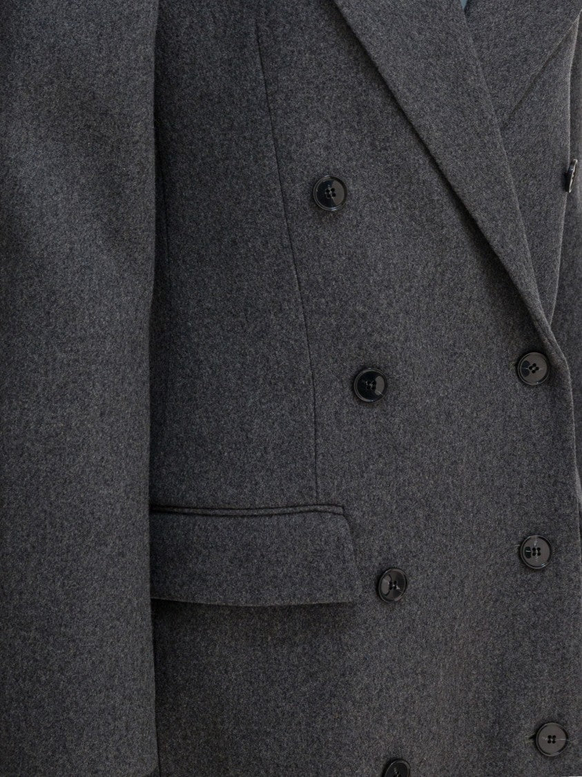 Ivy & Oak Double-Breasted Long Coat With Wide Lapels