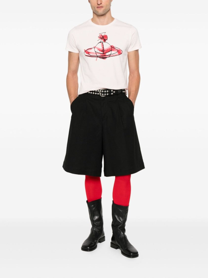 Vivienne Westwood Short-Sleeved Orb Graphic T-Shirt In Blush Pink