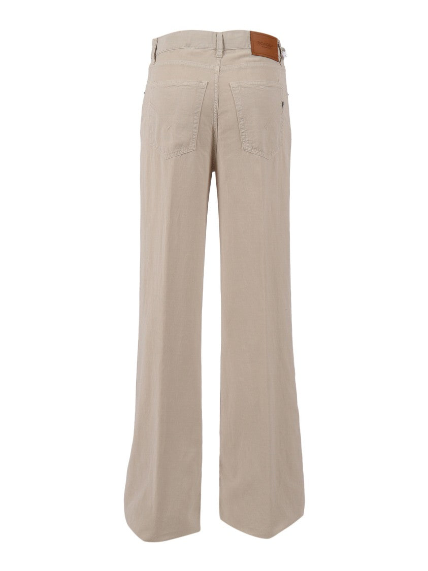 Dondup Straight Leg Mid Rise Straight-Leg Pants