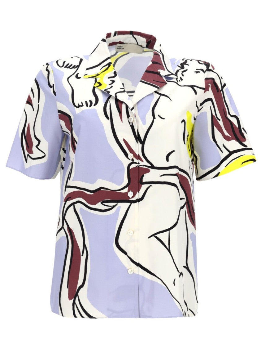 Tory Burch Abstract Print Button Down Shirt