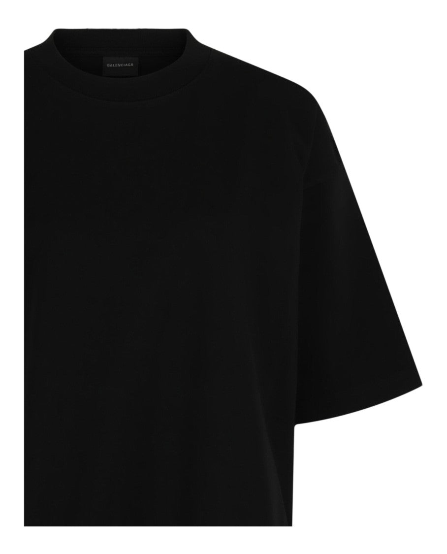 Balenciaga Handwritten Logo Crystal-Embellished T-Shirt