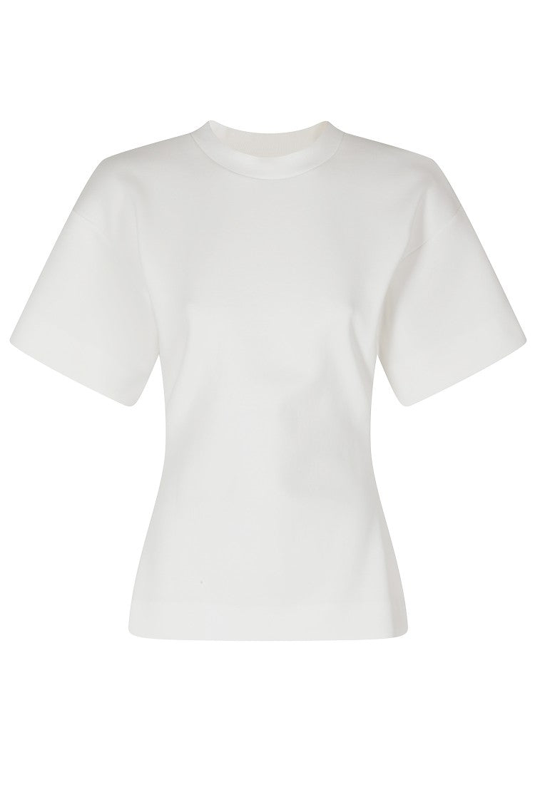La Piscine White Heavy Cotton Sculpted T-Shirt