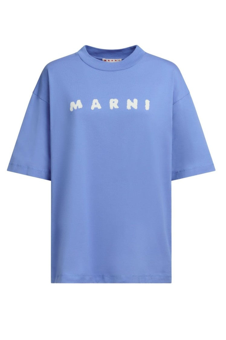 Marni Relaxed Fit T-Shirt With Bold Cloud Design