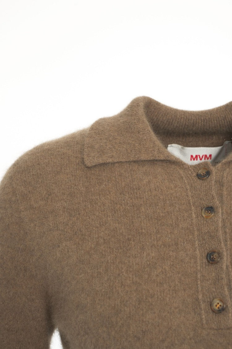 Mvm Raccoon Knit Polo Shirt