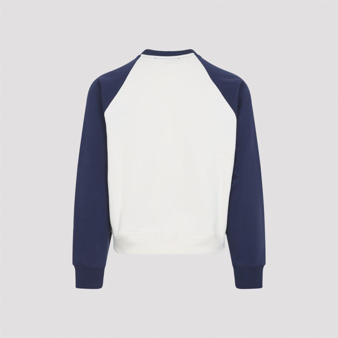 Ami Paris Two-Tone Sweatshirt With Ribbed Details And Embroidered Logo