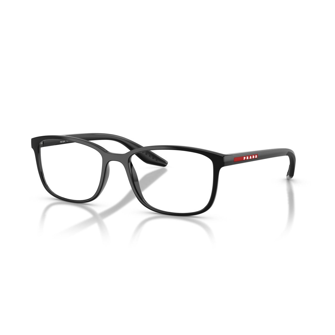 Prada Linea Rossa 0Ps 07Rv Rectangular Black Sunglasses