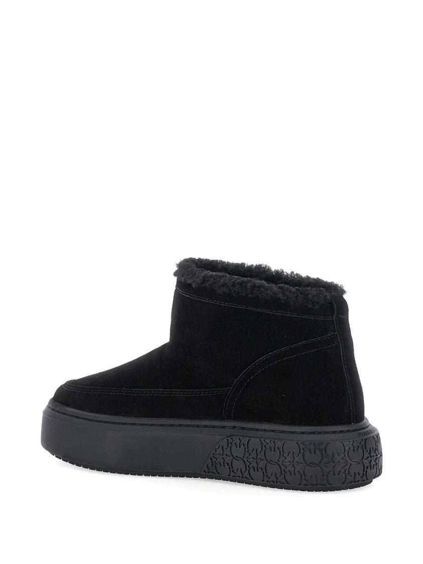 Pinko Black Boots With Shearling Lining