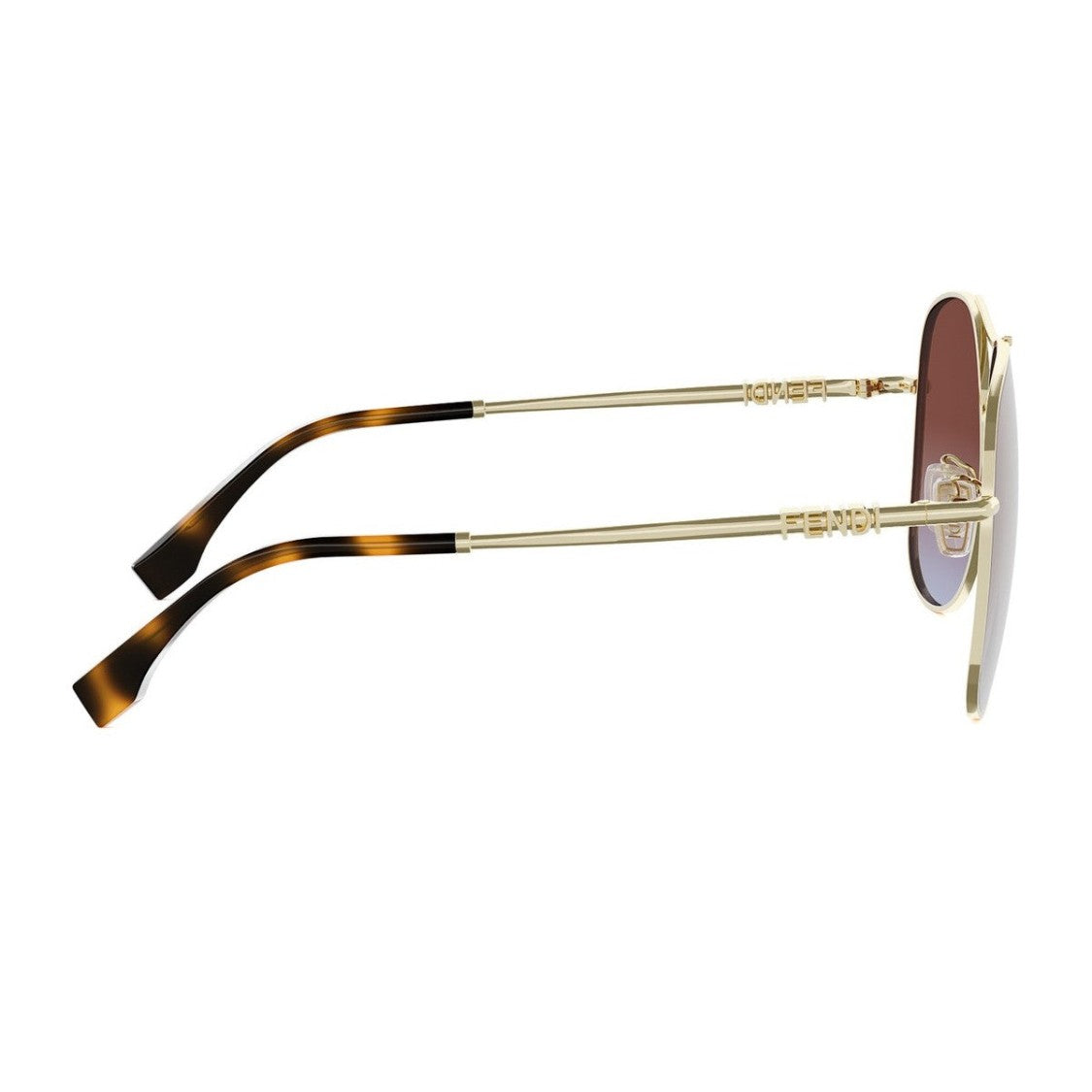 Fendi Gold Fendigraphy Metal Pilot Sunglasses