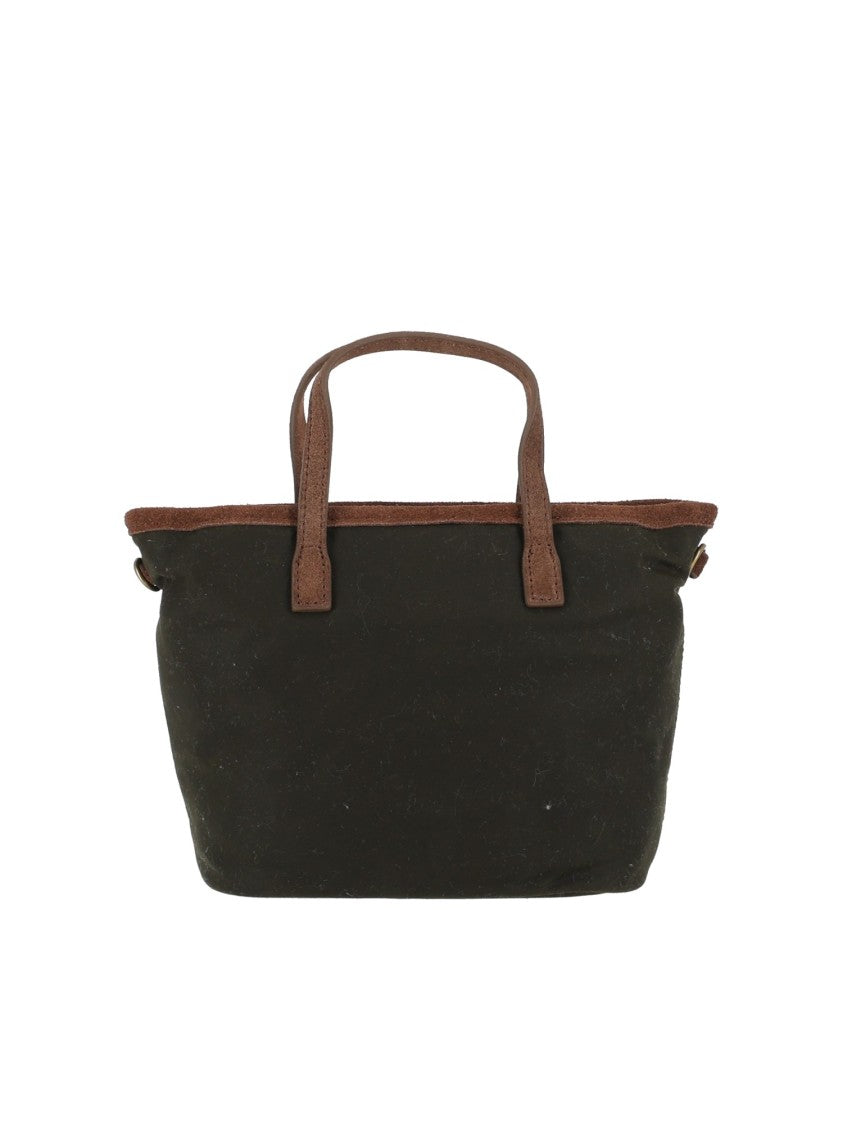 Mc2 Saint Barth Dark Leopard City Bag Mini Waxed Polyester Handbag