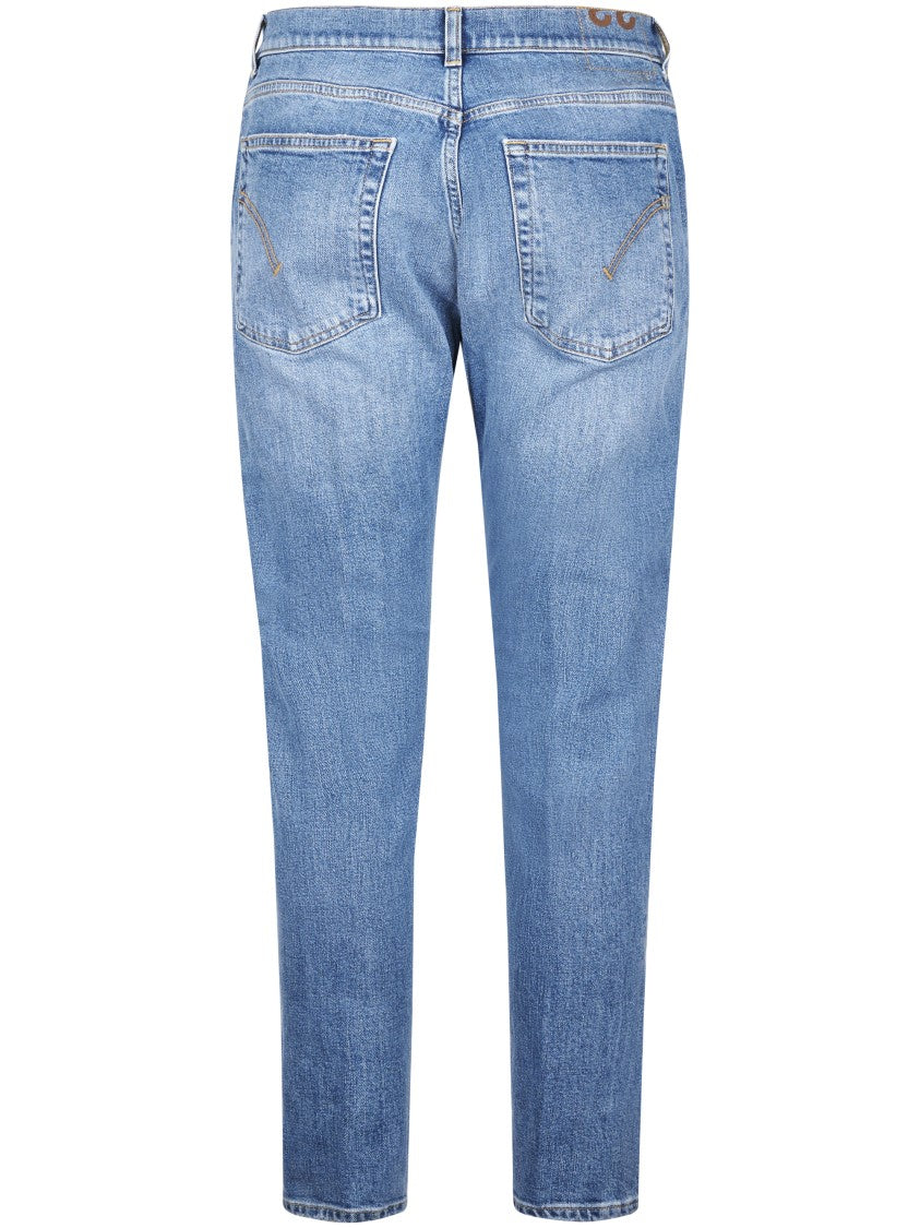 Dondup Carrot Cut Slim Fit Trousers With Five-Pocket Design