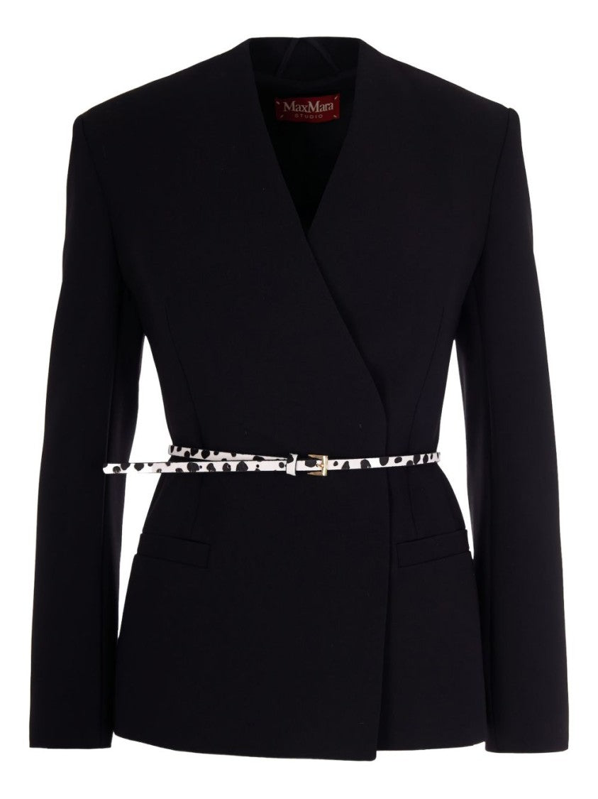 Max Mara Double-Breasted Black Jacket
