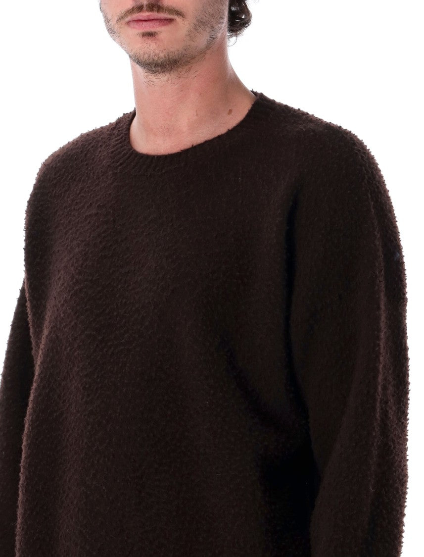 Roberto Collina Textured Knit Crewneck Sweater With Ribbed Details