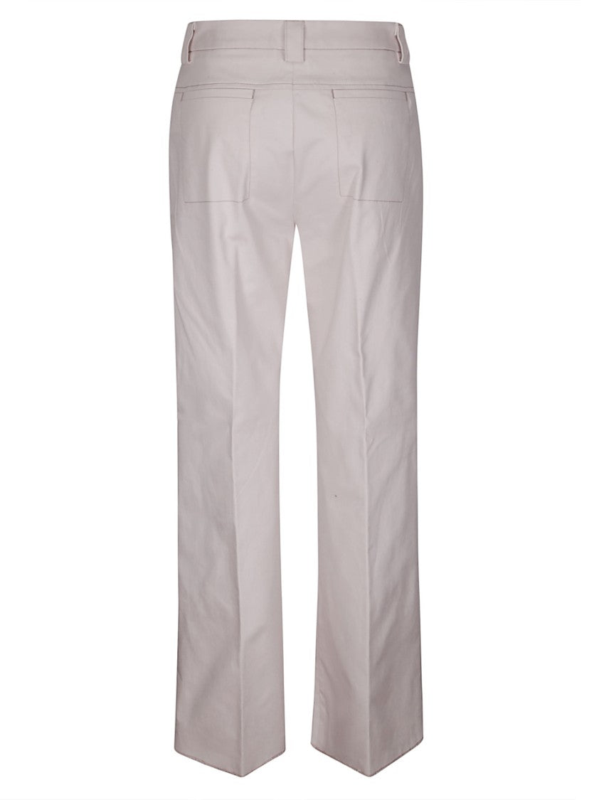The Latest Straight Leg Gabardine Trousers With Hidden Closure