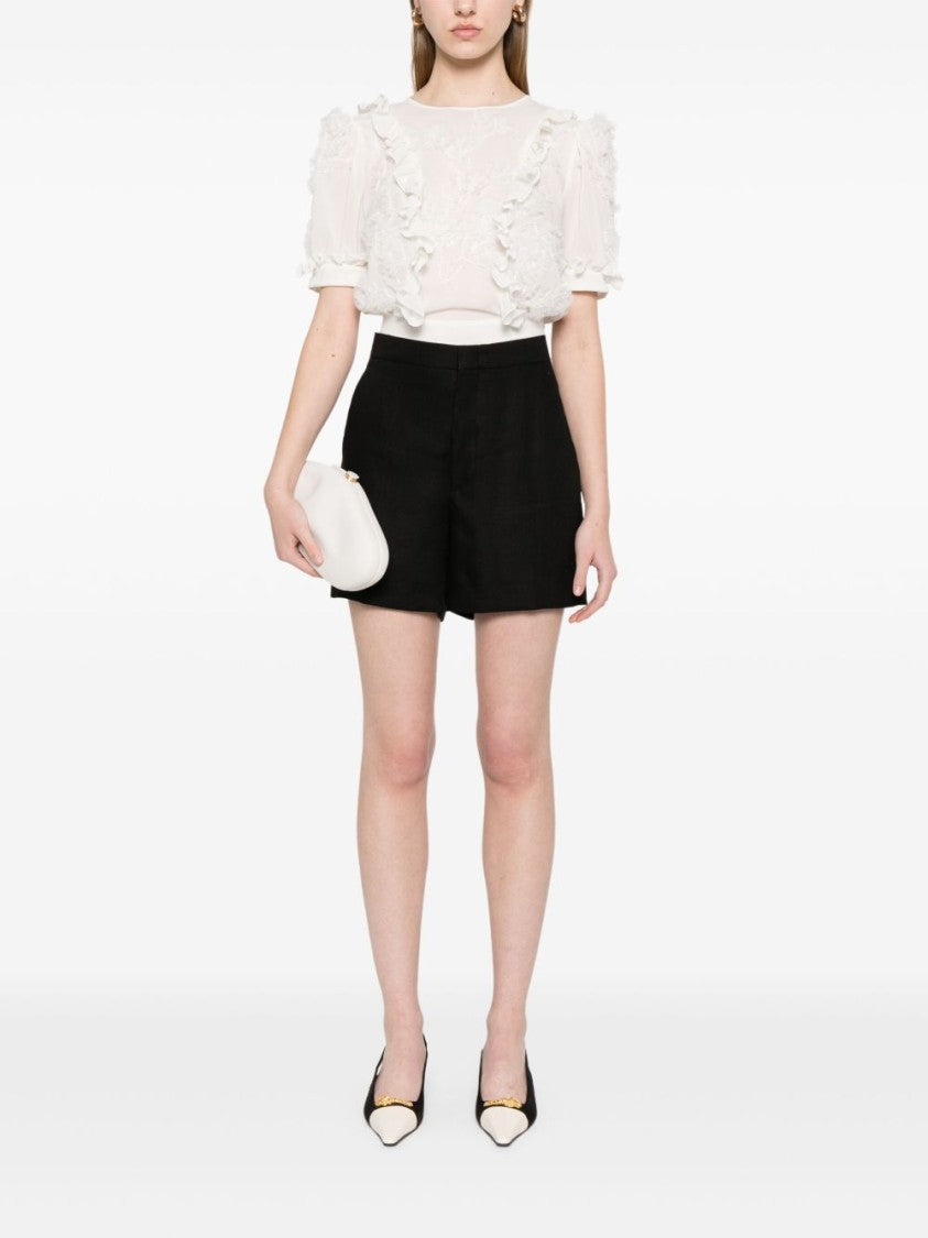 Tagliatore Tailored Black Linen Belle Shorts