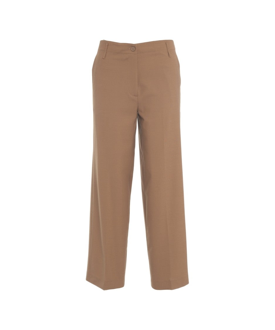 Semi Couture Straight-Leg Trousers With Medium-Rise Waistband