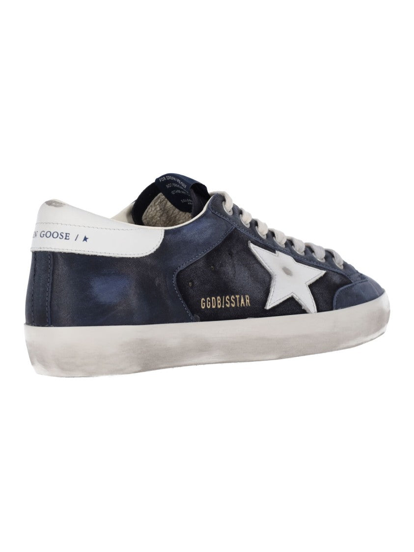 Golden Goose Navy Suede Super Star Sneakers