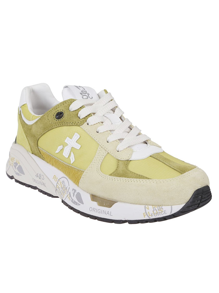 Premiata Nylon And Suede Sneakers With Cushioned Sole