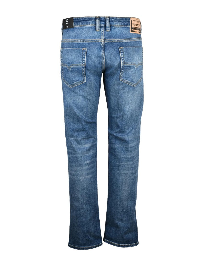 Diesel Blue Cotton-Blend Safado Straight-Leg Jeans