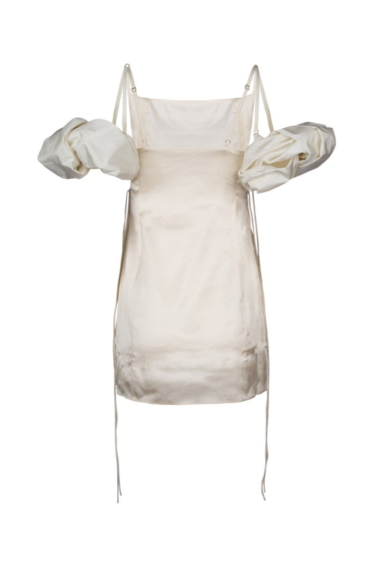 Jacquemus Spaghetti Strap Dress With Puff Sleeves