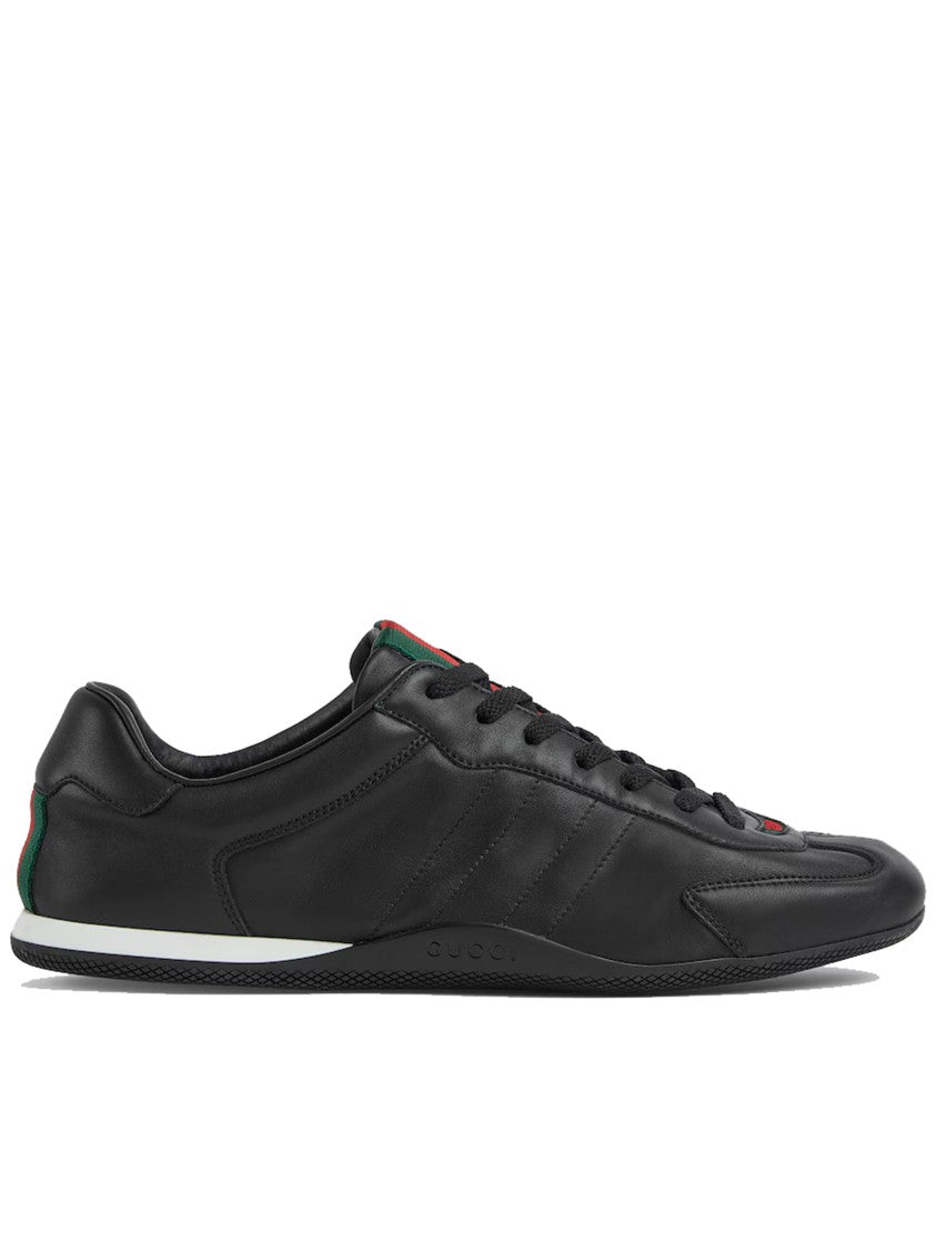 Gucci Black Shift Low-Profile Leather Sneakers