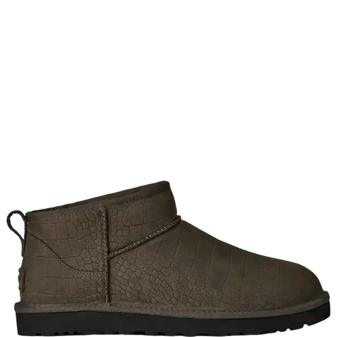 Ugg Animal Print Dark Gray Leather Ankle Boots