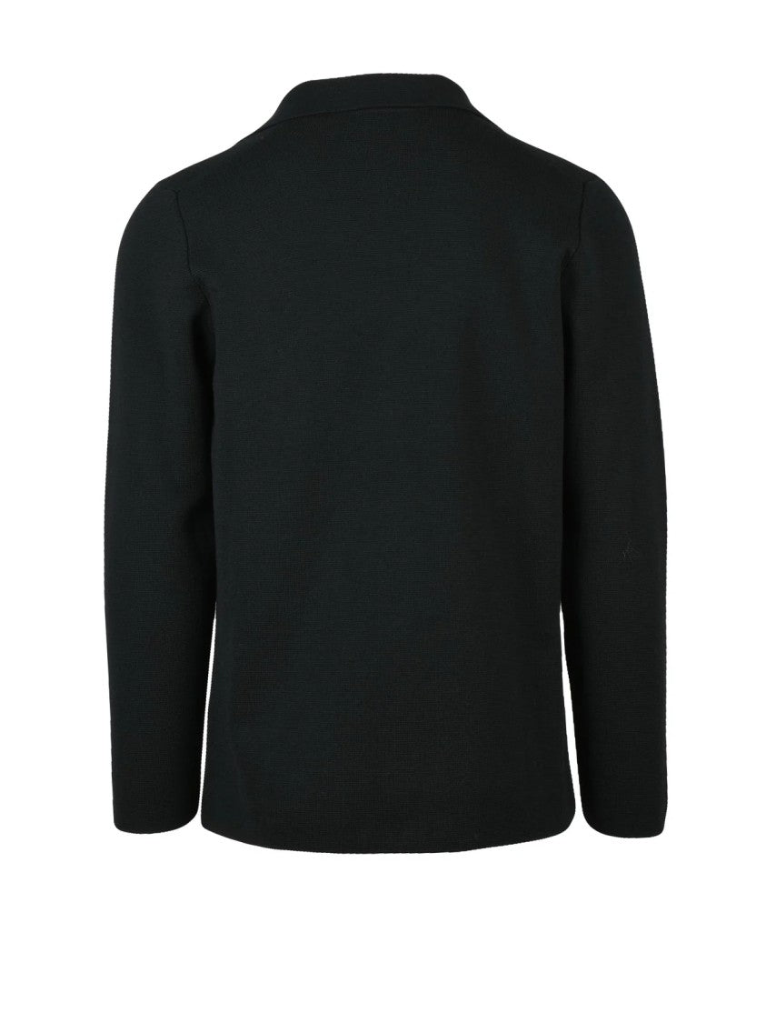 La Qualite' Depuis 1970* Black Wool Acrylic Men's Wool Acrylic Jacket