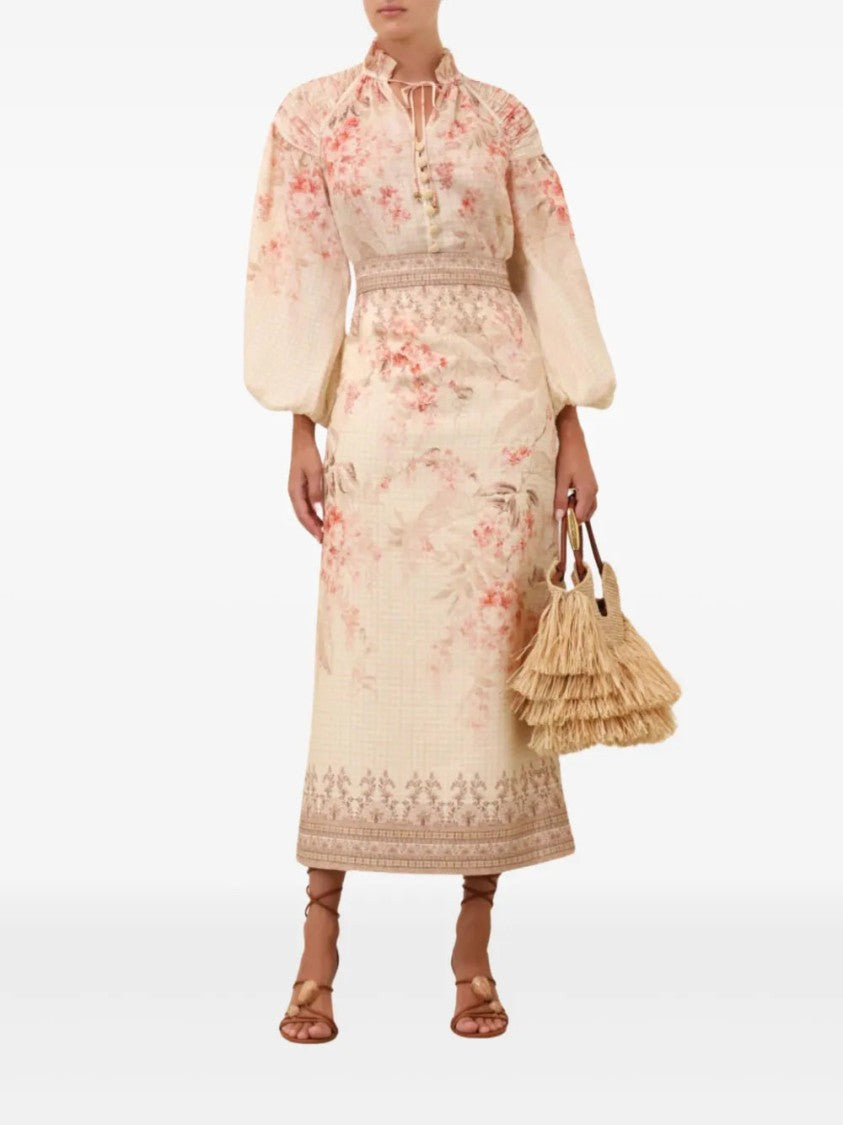 Zimmermann Illuminate Pencil Midi Skirt