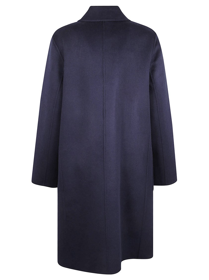 Tory Burch Reversible Double-Faced Wool Coat With Monogram Motif