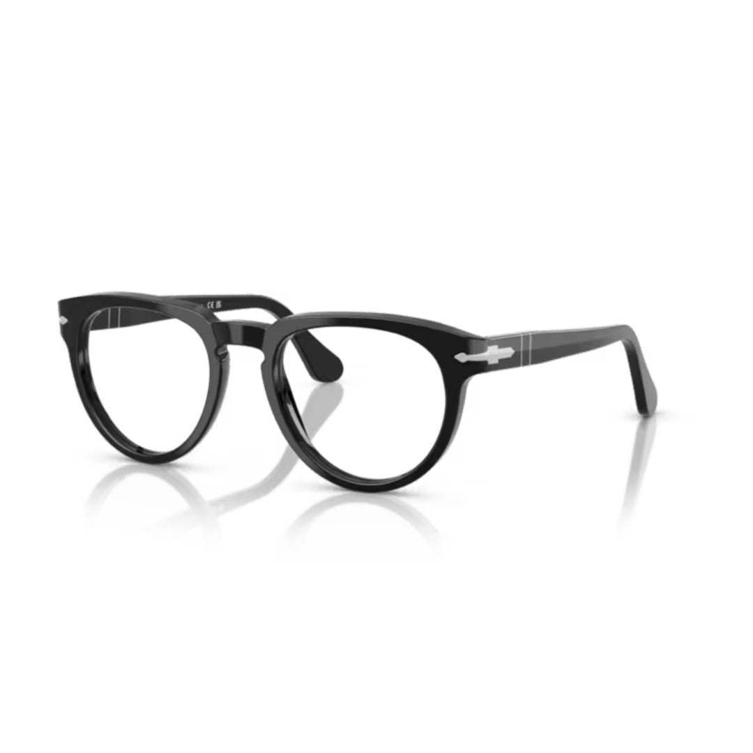 Persol 0Po3377v Classic Round Acetate Sunglasses With Silver Arrow Detail