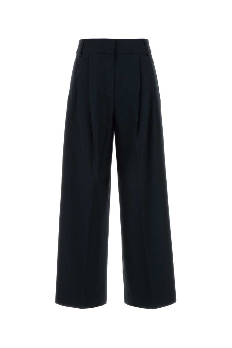 Max Mara Midnight Wool Nichols Palazzo Pant
