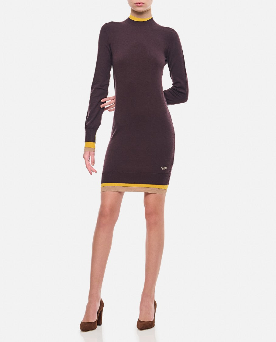 Fendi Layering Color Trims Short Dress