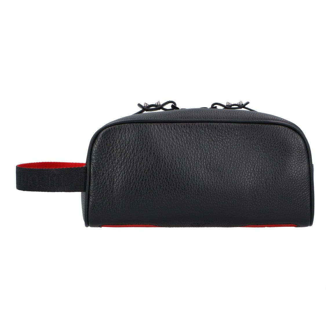 Christian Louboutin Structured Black Calfskin Blaster Travel Case With Signature Strap