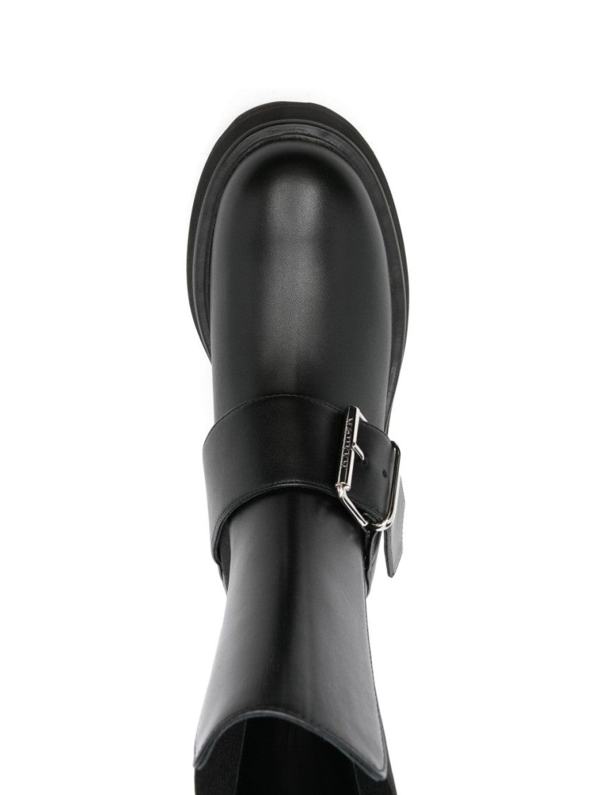 Alexander Mcqueen Sofa Buckle Boot In Black