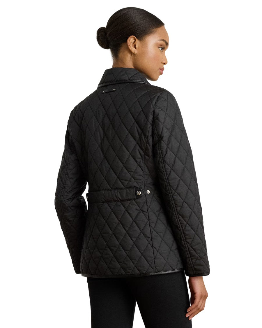 Lauren Ralph Lauren Insulated Black Coat With Quilted Design