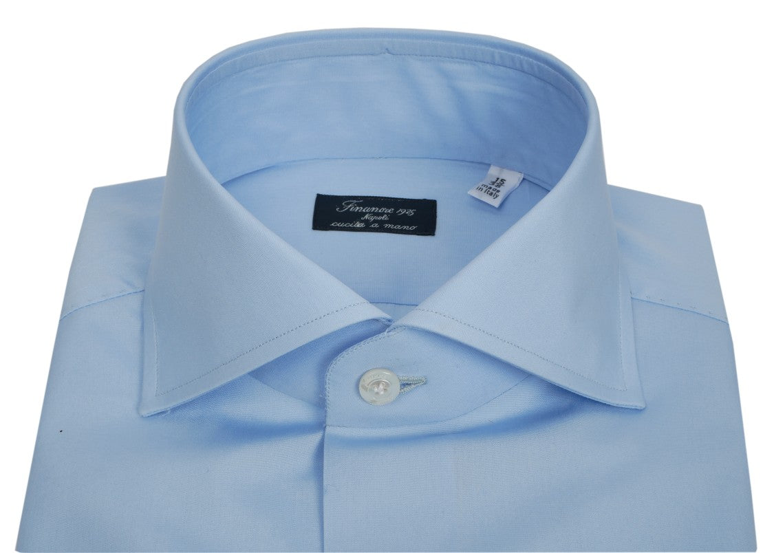 Finamore Doppio Ritorto Poplin Tailored Shirt Napoli Line