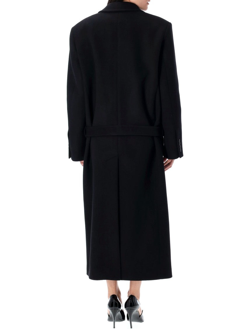 The Attico Long Black Tailored Coat