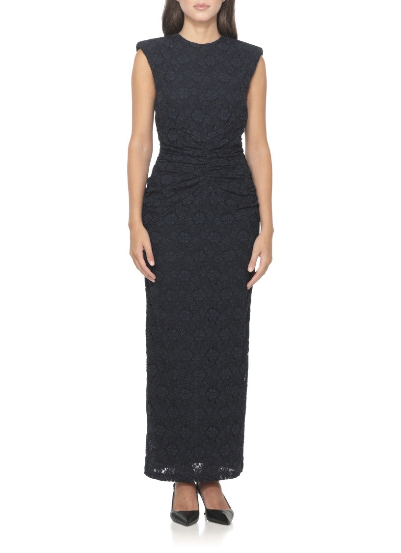 Rotate Micro Lace Evening Dress With Cut-Out Detail
