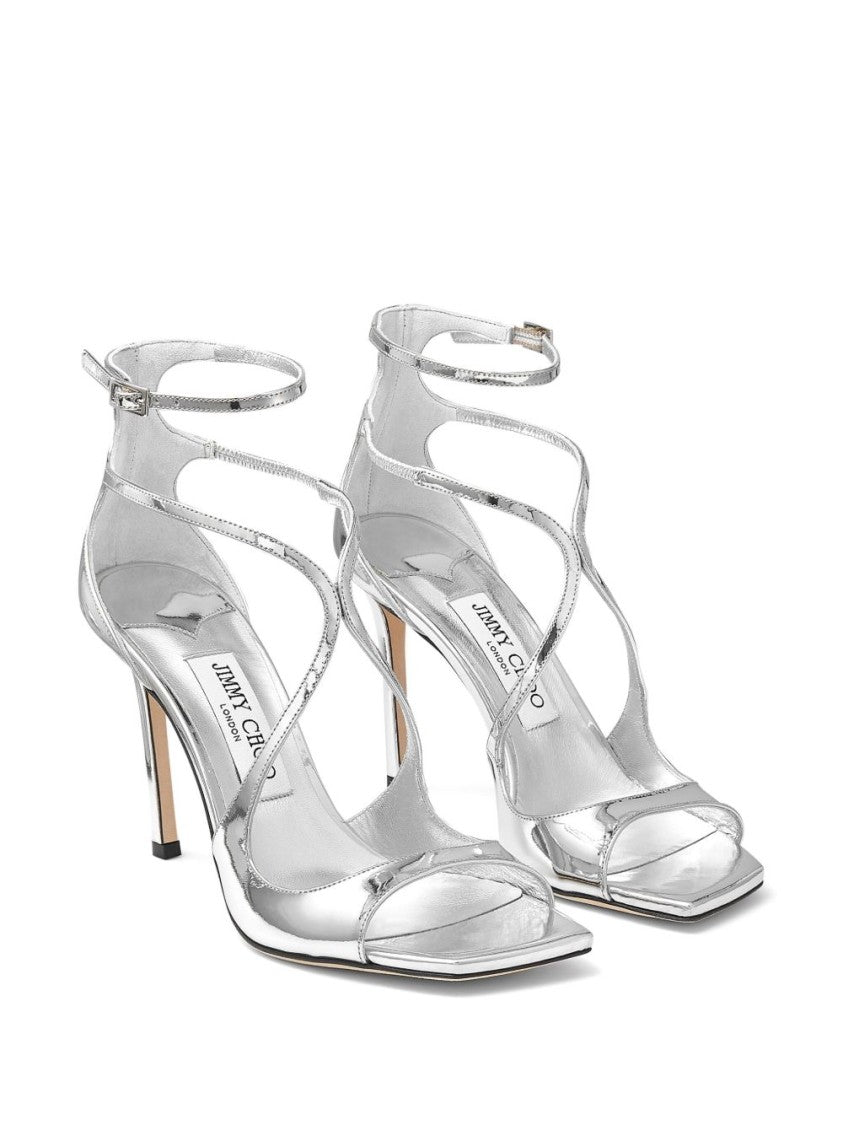 Jimmy Choo Square Open Toe Strappy Sandals With Multi-Way Design