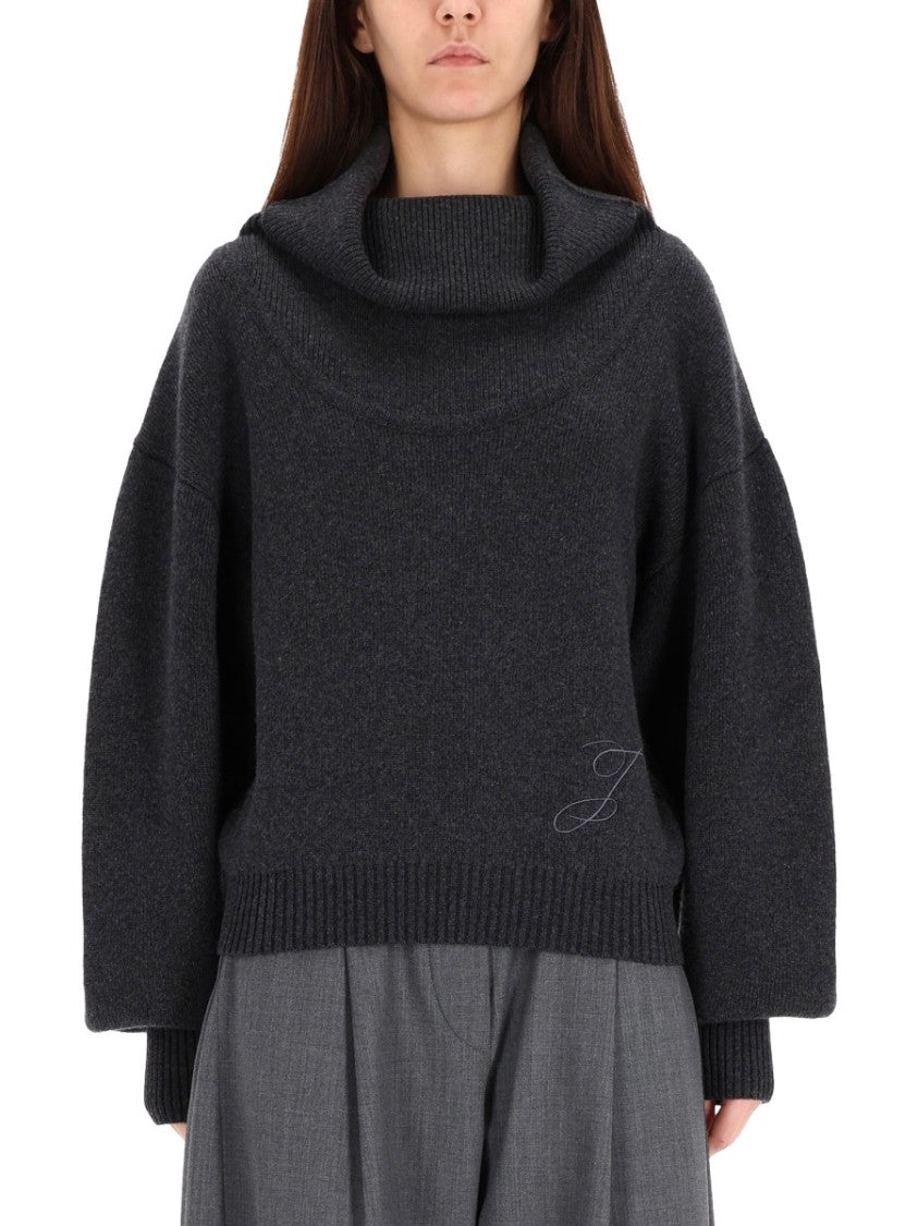 Jacquemus Grey Voluminous Turtleneck Sweater